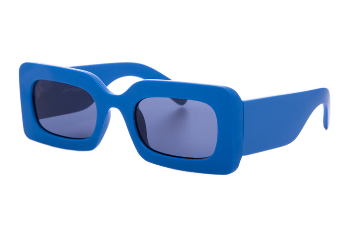 Jeepers Peepers BLUE RECTANGLE FRAMES WITH SMOKE LENS