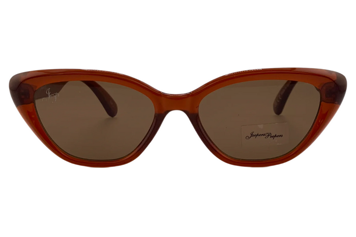 Jeepers Peepers BROWN CAT EYE FRAME WITH BROWN LENSES