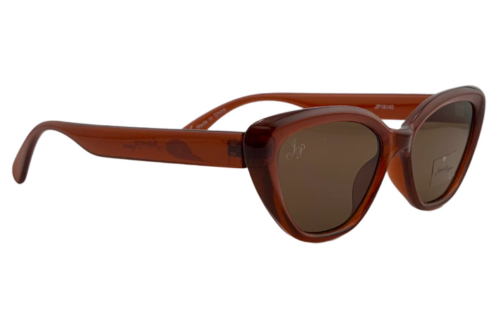 Jeepers Peepers BROWN CAT EYE FRAME WITH BROWN LENSES