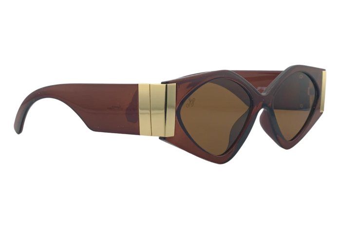 Jeepers Peepers BROWN CAT EYE FRAME WITH BROWN LENSES