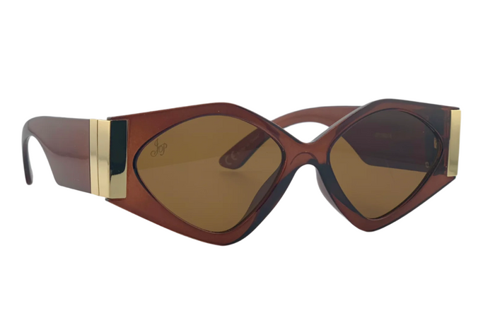 jeepers peepers BROWN CAT EYE FRAME WITH BROWN LENSES