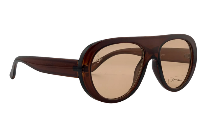 jeepers peepers BROWN ROUND FRAME WITH BROWN LENSES