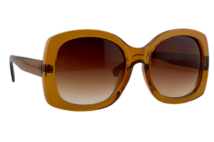 jeepers peepers BROWN SQUARE FRAME WITH BROWN LENSES