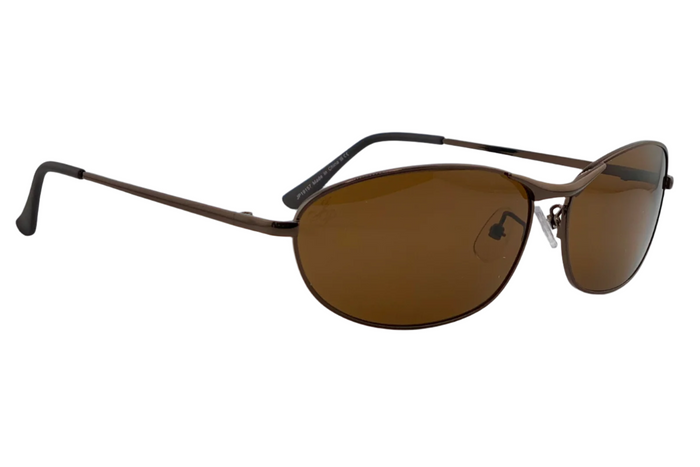 Jeepers Peepers BROWN VISOR FRAME WITH BROWN LENSES