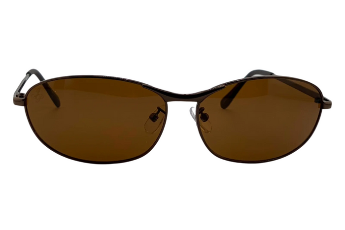 Jeepers Peepers BROWN VISOR FRAME WITH BROWN LENSES