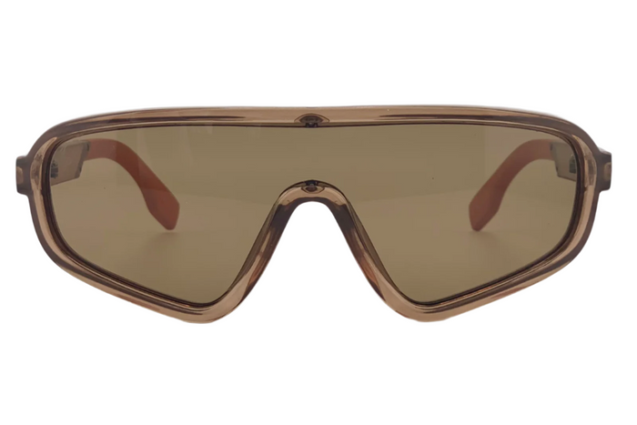 Jeepers Peepers BROWN VISOR FRAME WITH BROWN LENSES