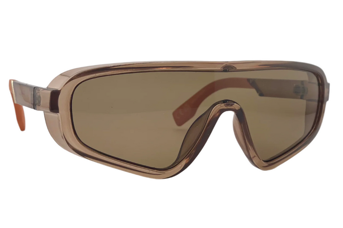 jeepers peepers BROWN VISOR FRAME WITH BROWN LENSES
