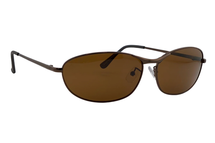 jeepers peepers BROWN VISOR FRAME WITH BROWN LENSES