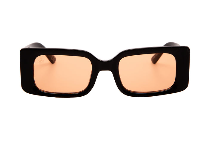 Jeepers Peepers CHUNKY RECTANGLE FRAMES WITH ORANGE LENSES
