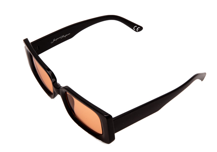 Jeepers Peepers CHUNKY RECTANGLE FRAMES WITH ORANGE LENSES