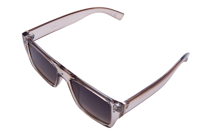 Jeepers Peepers FLAT BROW FRAME IN BEIGE WITH SMOKE LENSES