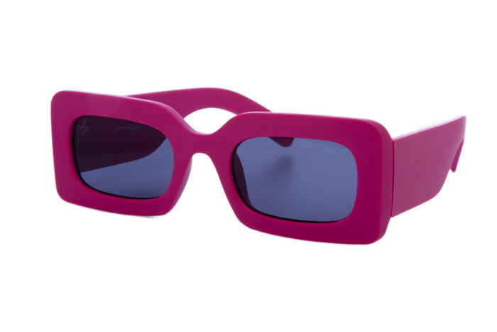 Jeepers Peepers FUCHSIA RECTANGLE FRAME WITH SMOKE LENSES