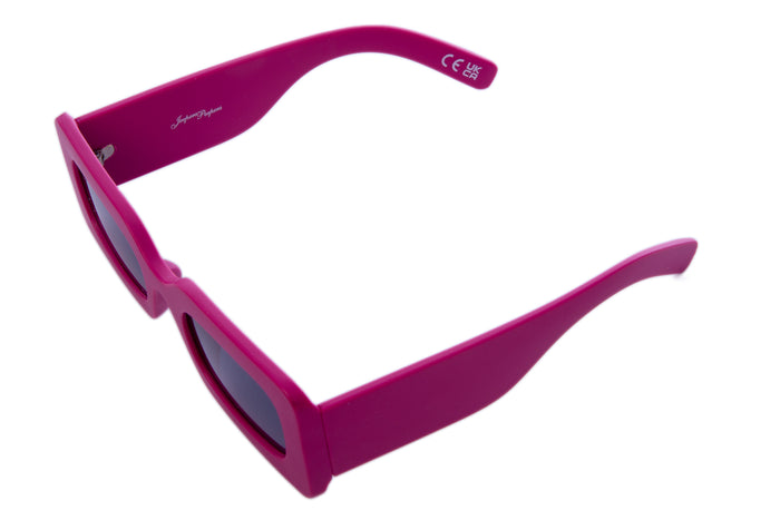 Jeepers Peepers FUCHSIA RECTANGLE FRAME WITH SMOKE LENSES