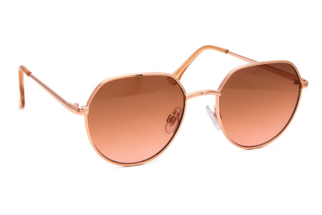 jeepers peepers GOLD ROUND METAL FRAMES WITH ORANGE LENSES