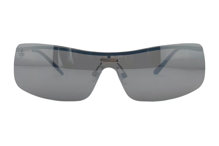Jeepers Peepers GOLD VISOR FRAME WITH SILVER LENSES