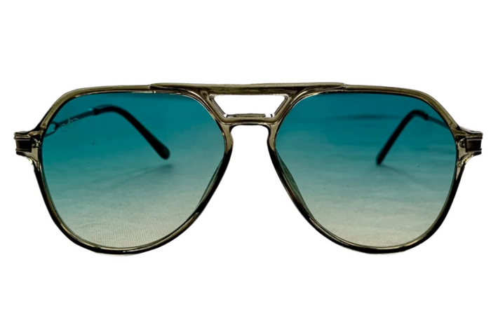 Jeepers Peepers GREEN AVIATOR FRAME WITH GREEN LENSES