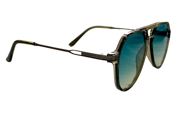 Jeepers Peepers GREEN AVIATOR FRAME WITH GREEN LENSES