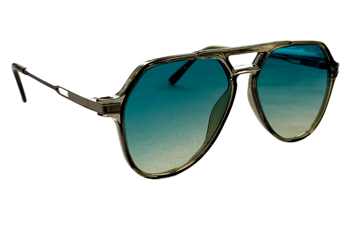 jeepers peepers GREEN AVIATOR FRAME WITH GREEN LENSES