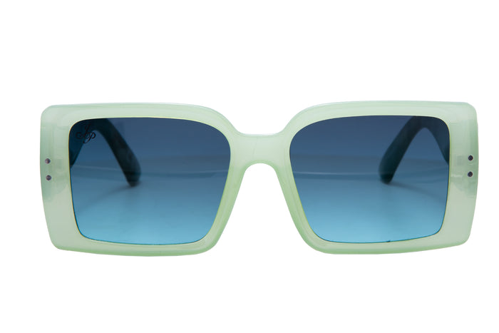 Jeepers Peepers GREEN SQUARE FRAME WITH PRINTED TEMPLES
