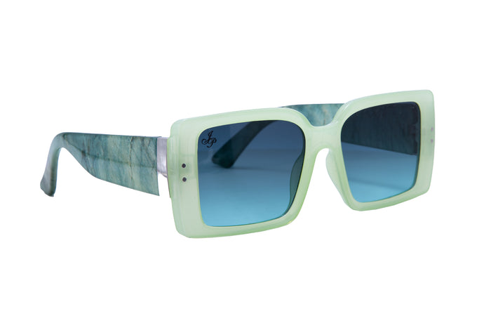 jeepers peepers GREEN SQUARE FRAME WITH PRINTED TEMPLES
