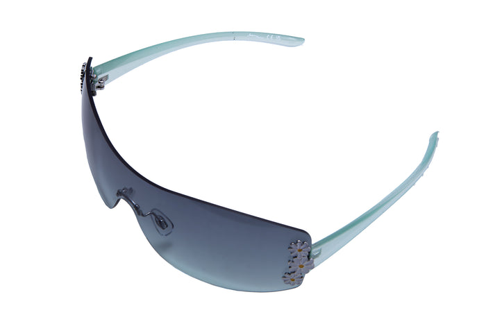 Jeepers Peepers GREEN VISOR WITH DAISY FLOWER DETAIL