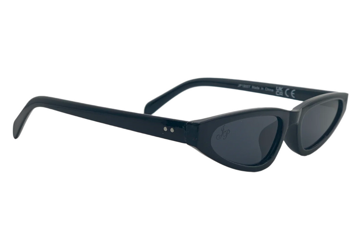 Jeepers Peepers BLACK CAT EYE WITH BLACK LENSES