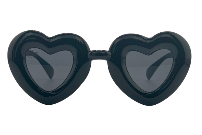 Jeepers Peepers BLACK HEART FRAME WITH GREY LENSES