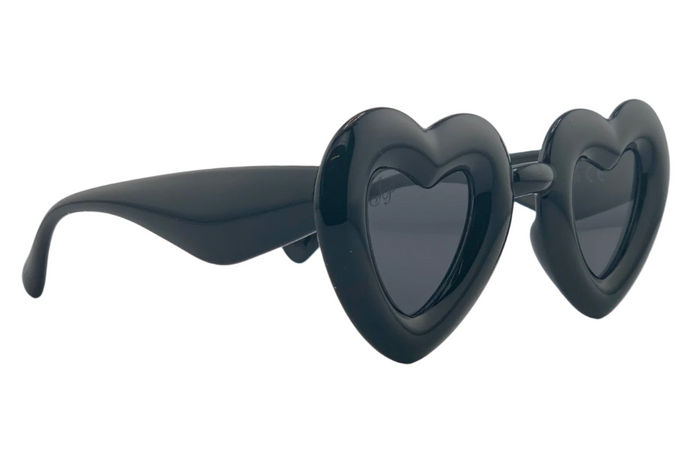 Jeepers Peepers BLACK HEART FRAME WITH GREY LENSES
