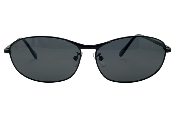 Jeepers Peepers BLACK OVAL FRAME WITH BLACK LENSES