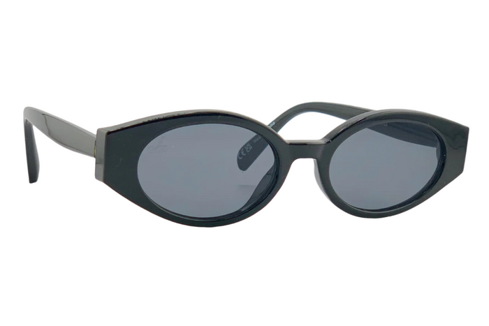 jeepers peepers BLACK OVAL FRAME WITH GREY LENSES