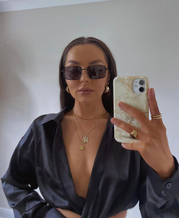 Jeepers Peepers BLACK RECTANGLE WITH BLACK LENS