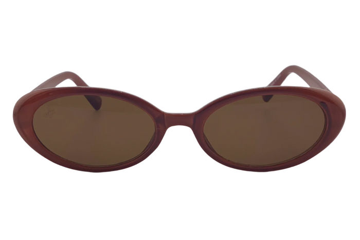 Jeepers Peepers BROWN OVAL FRAME WITH BROWN LENSES