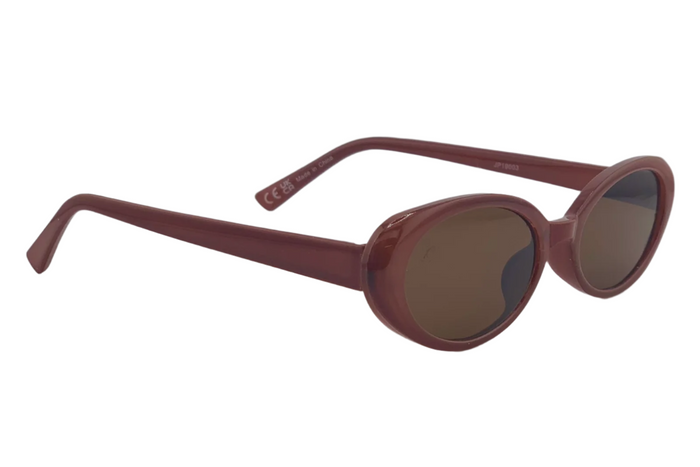 Jeepers Peepers BROWN OVAL FRAME WITH BROWN LENSES