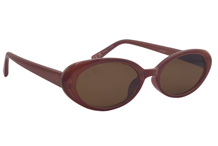jeepers peepers BROWN OVAL FRAME WITH BROWN LENSES