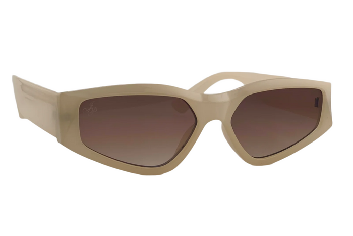 jeepers peepers CREAM OVAL FRAME WITH BROWN LENSES