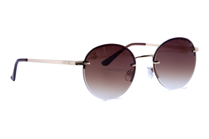 jeepers peepers GOLD ROUND FRAME WITH BROWN LENSES