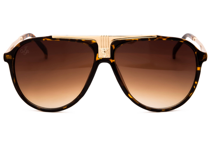Jeepers Peepers LARGE TORT FRAME WITH GOLD DETAIL
