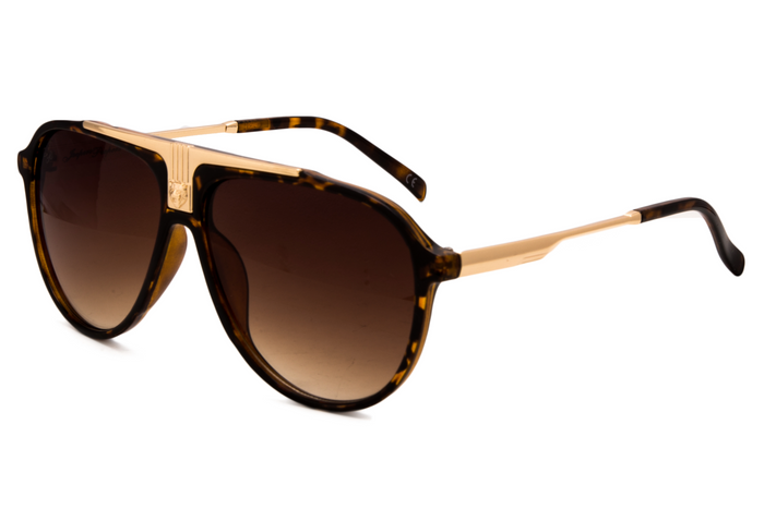 Jeepers Peepers LARGE TORT FRAME WITH GOLD DETAIL