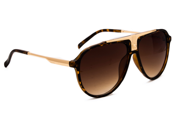 jeepers peepers LARGE TORT FRAME WITH GOLD DETAIL