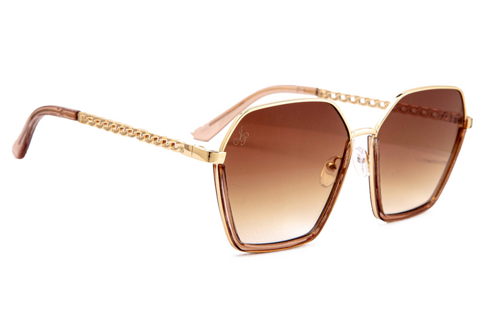 jeepers peepers OVERSIZED HEXAGON SHAPE IN BROWN