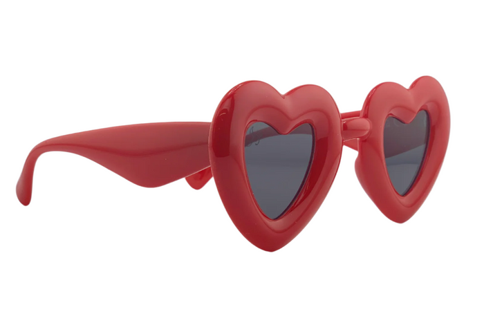 Jeepers Peepers RED HEART FRAME WITH GREY LENSES
