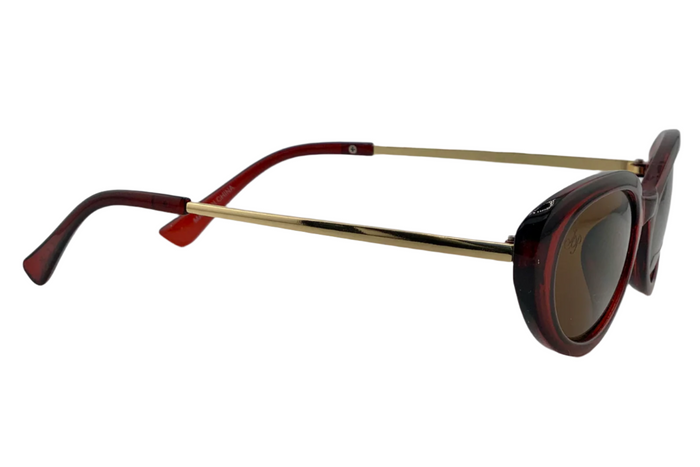 Jeepers Peepers RED OVAL FRAME WITH BROWN LENSES