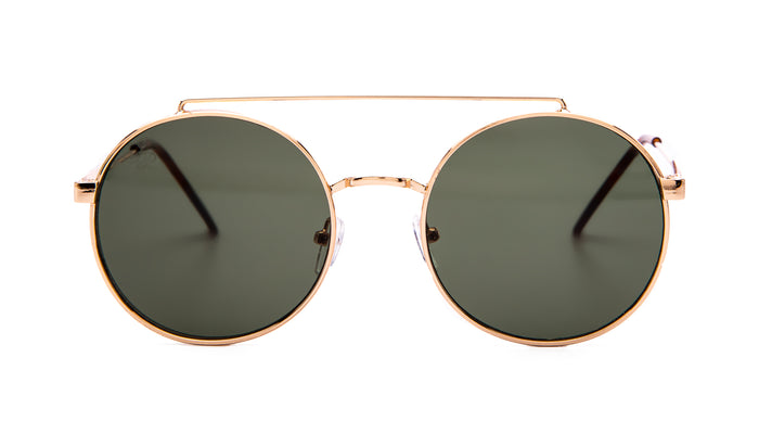 Jeepers Peepers ROUND GOLD FRAME WITH GREEN LENSES