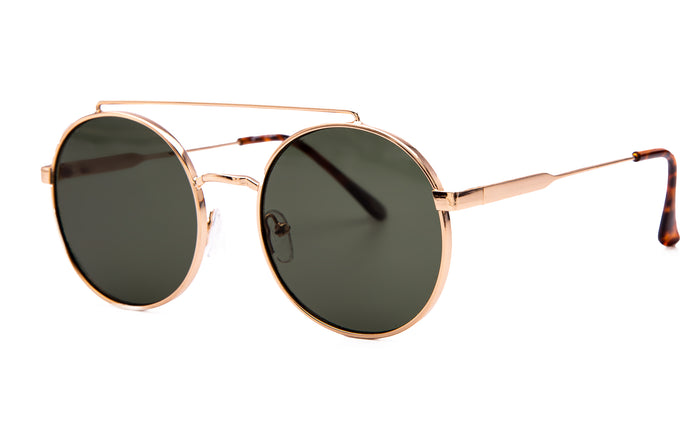 Jeepers Peepers ROUND GOLD FRAME WITH GREEN LENSES