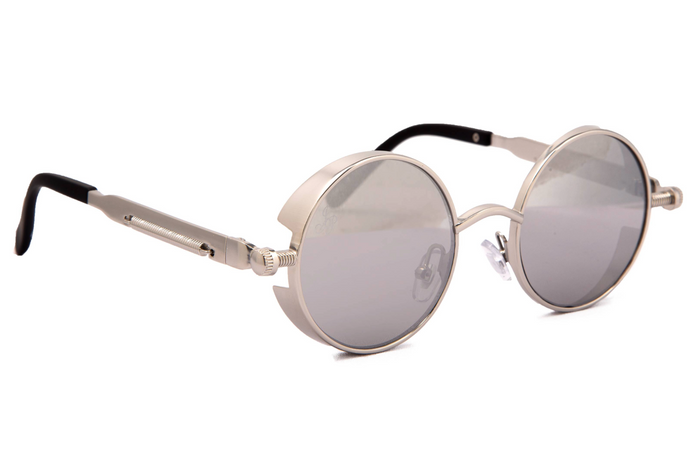 jeepers peepers SILVER ROUND FRAME WITH SIDE CAPS