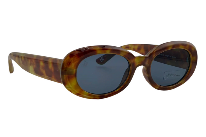jeepers peepers TORT OVAL FRAME WITH GREY LENSES