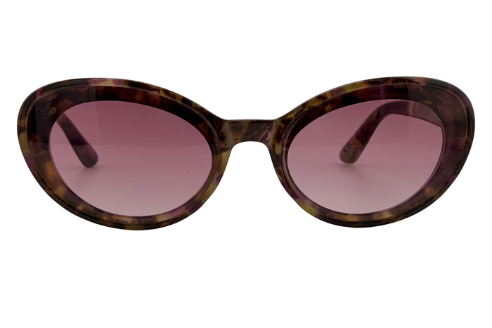 Jeepers Peepers TORT OVAL FRAME WITH PINK LENSES