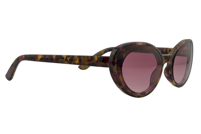 Jeepers Peepers TORT OVAL FRAME WITH PINK LENSES