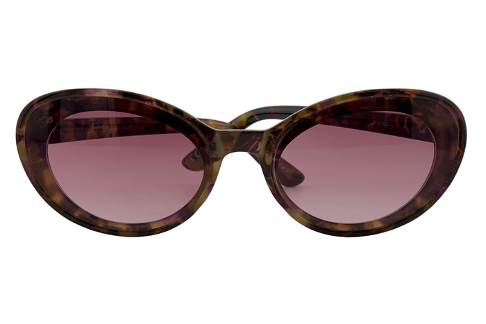Jeepers Peepers TORT OVAL FRAME WITH PINK LENSES
