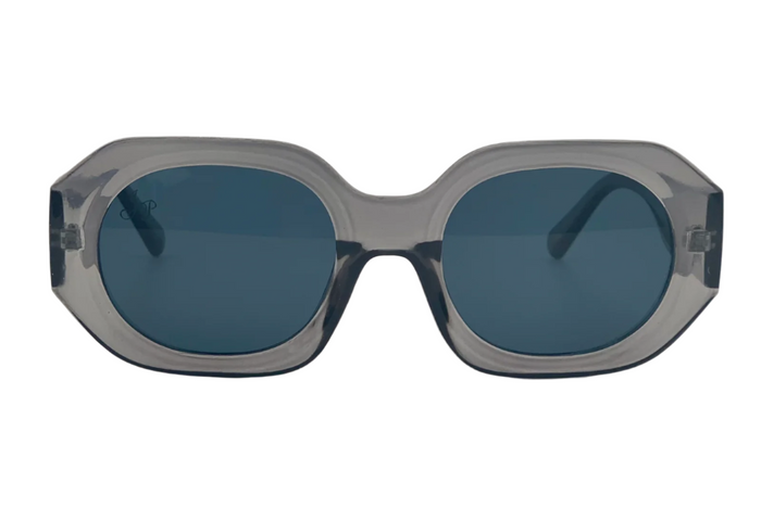 Jeepers Peepers LIGHT GREY HEXAGON FRAME WITH GREY LENSES